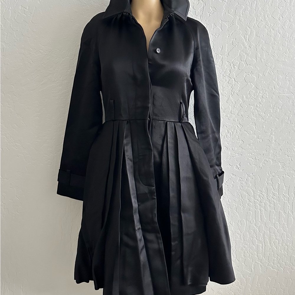 Sofia Kokosalaki Italian Satin Taylored Trench coat - Picture 10 of 14